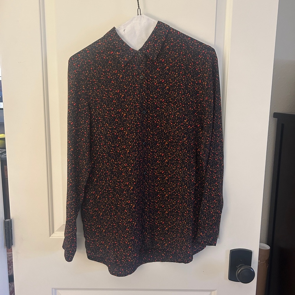 Steven Alan Black and Red Casual Shirt